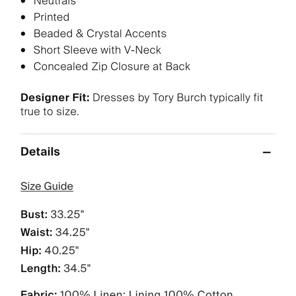 Tory Burch pre fall 17 linen mini dress - Picture 2 of 5